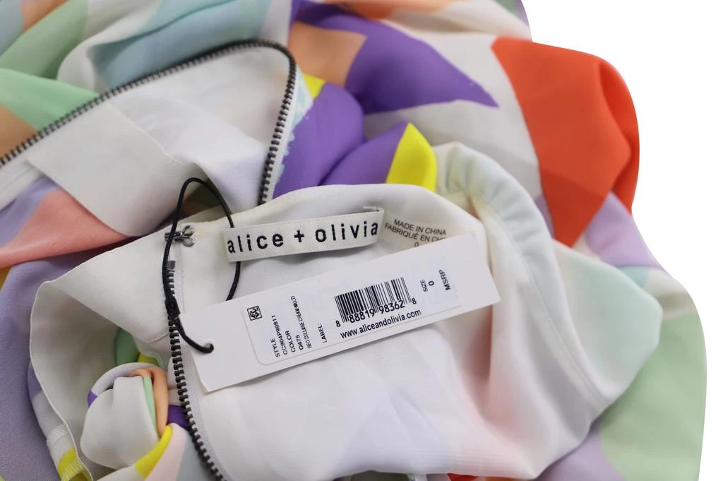 Alice + Olivia Alice & Olivia Sierra Geo Collage Jumpsuit in Multicolor Silk 3