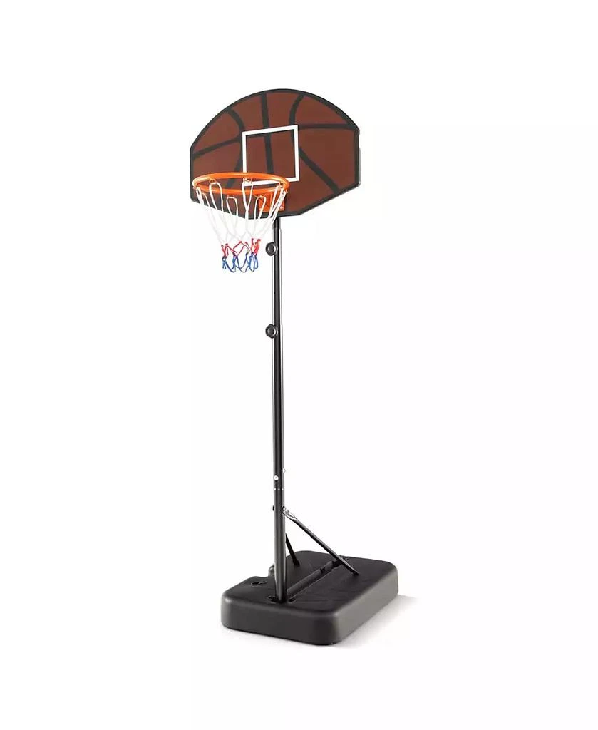 Costway Basketball Hoop 5.6-6.5 FT Height Adjustable for Kids with Shatterproof Backboard 7