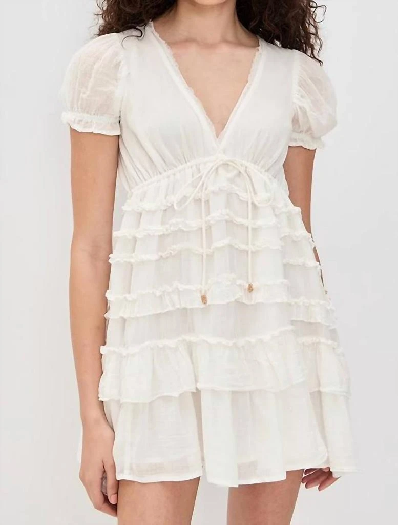 Free People Darcy Mini Dress In Ivory - Dresses & Skirts - BeyondStyle