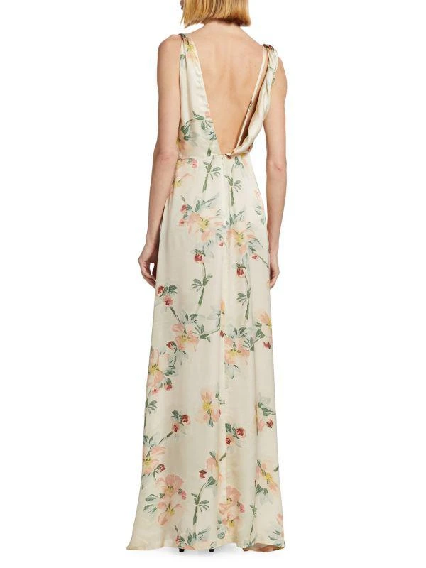 Twisted Floral Satin Maxi Dress  On Sale Now with Up to 78% Off | Discover  Exclusive Deals & Savings at BeyondStyle  Authentic Totme Women's|dresses|women's|women's  apparel|a-line with Limited-Time Discounts, Free Shipping,