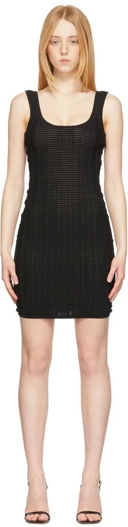 Herve Leger Black Shadow Stripe Mini Dress 1