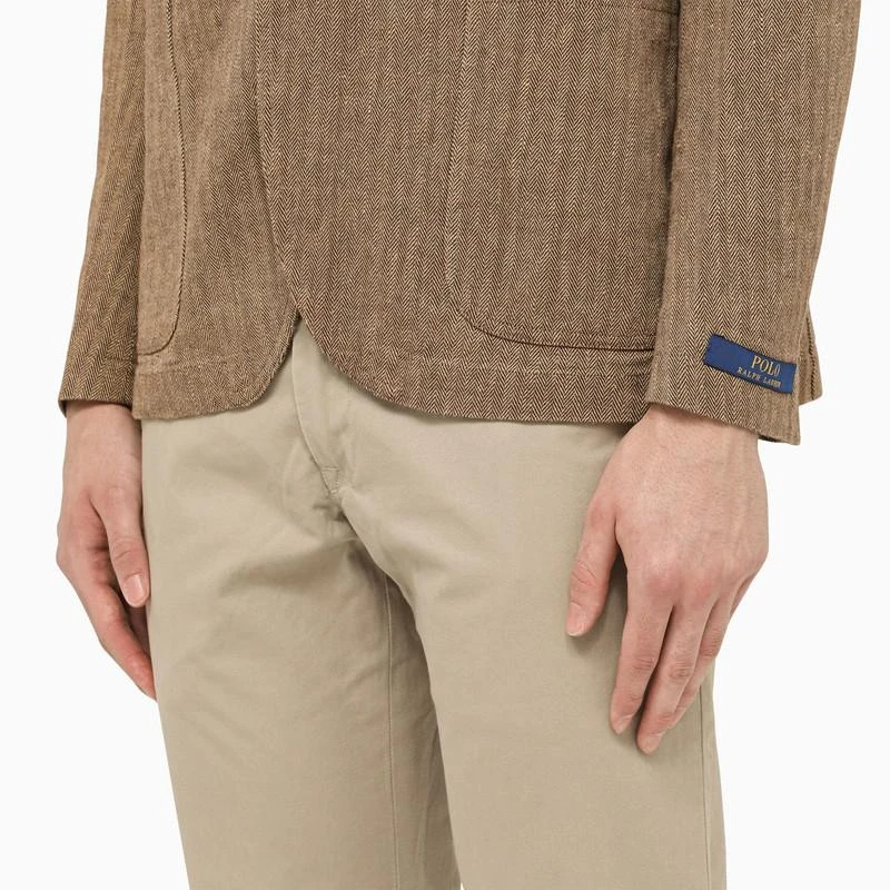 Polo Ralph Lauren Single-breasted brown herringbone jacket 5