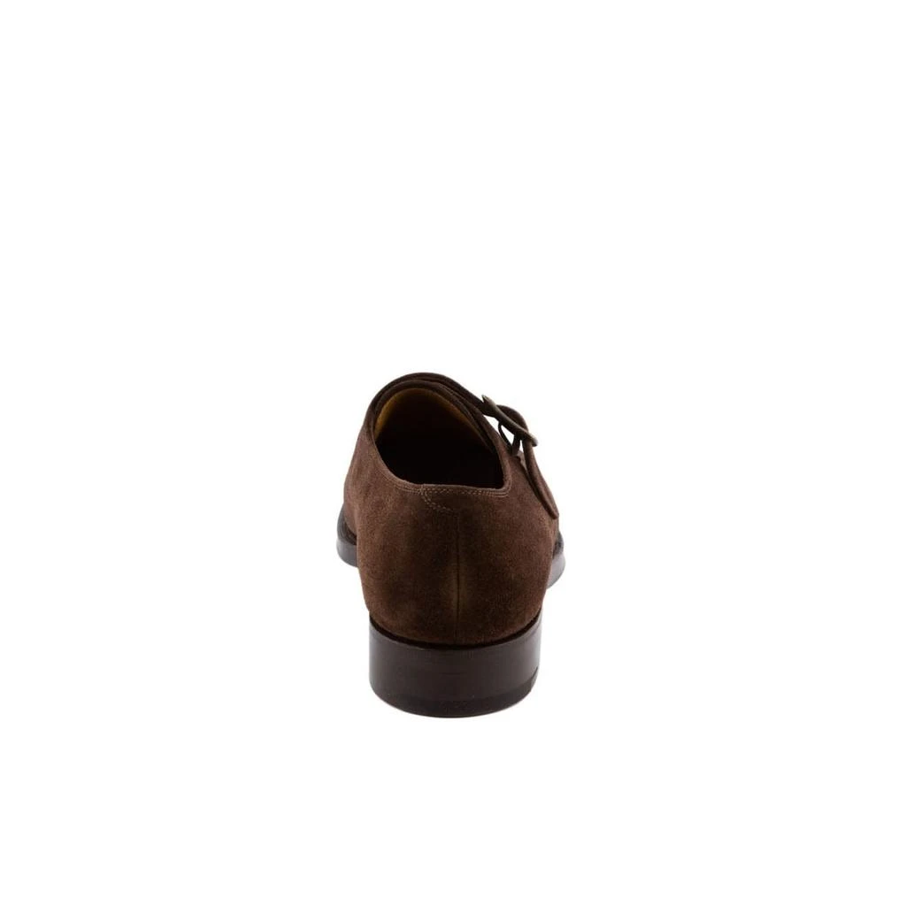 Edward Green Brown Suede Monk Strap Shoe 3