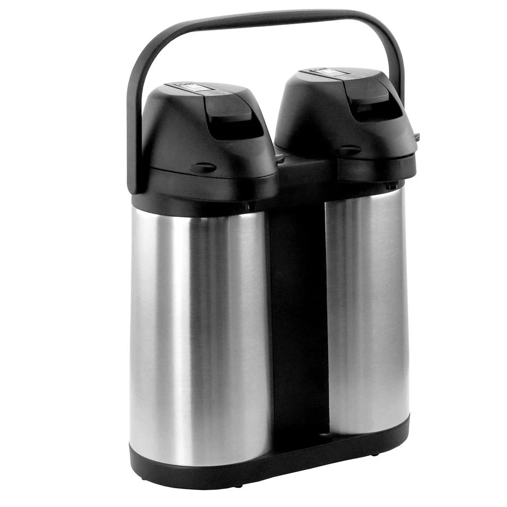 Megachef Dual 2 Quart Stainless Steel Airpot, Hot Water Dispenser for Coffee and Tea 2
