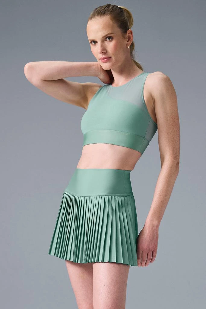 Alo Airlift Mesh Coastline Bra - Botanical Green 1