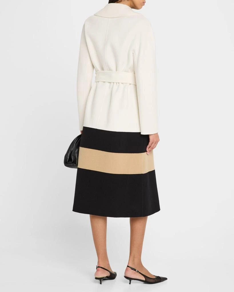 Max Mara Arena Colorblock Wool Wrap Coat 3