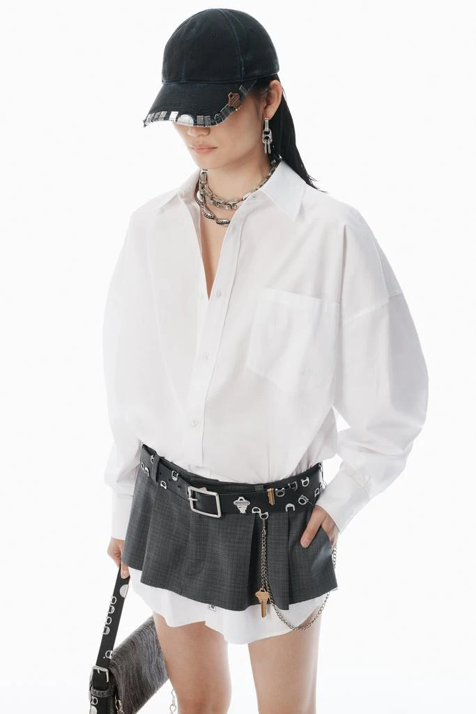 Alexander Wang Grey & White Pre-Styled Shirtdress 3