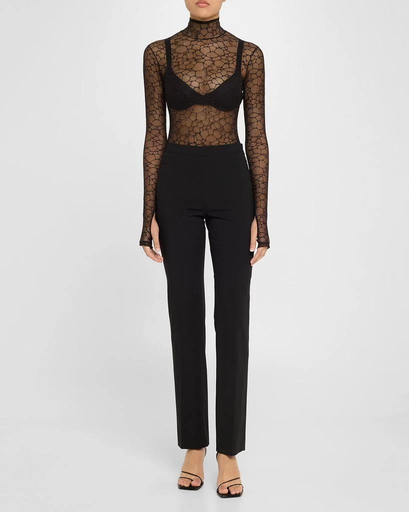 Kiki De Montparnasse Crystalline Turtleneck Lace Bodysuit 2