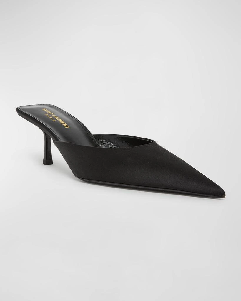 Yves Saint Laurent Barbara Silk Mule Pumps 3