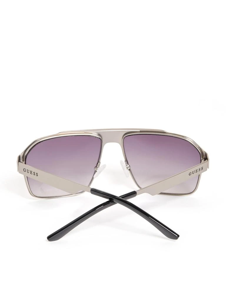 Guess Factory Flat Aviator Metal Sunglasses 4
