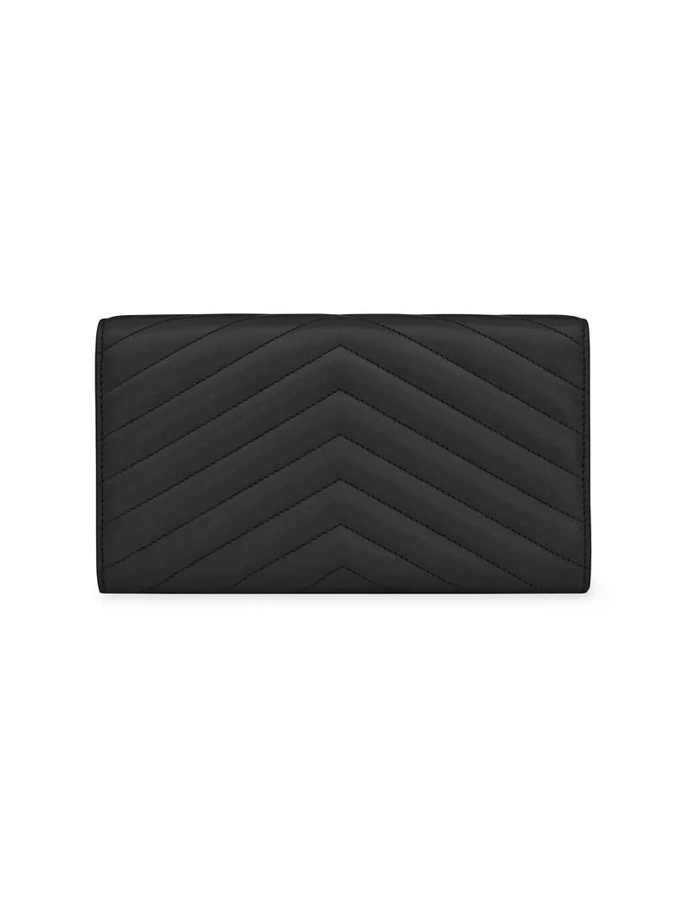 Yves Saint Laurent Cassandre Matelassé Large Flap Wallet in Lambskin 2