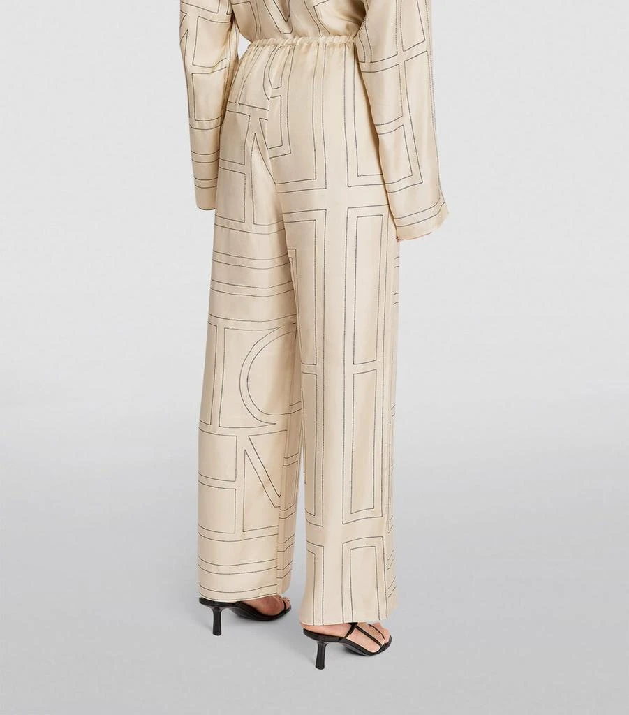 Totême Silk Monogram Trousers 4
