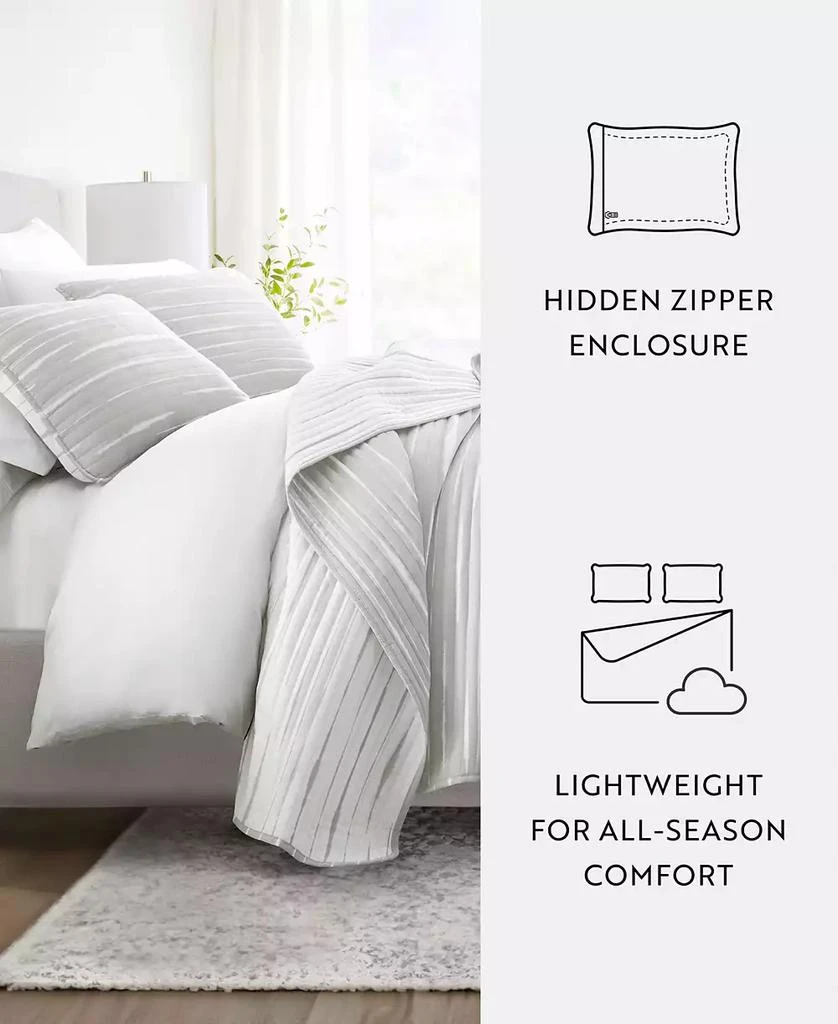IENJOY HOME Horizon Lines Reversible 2-Pc. Lightweight Quilt Set 4