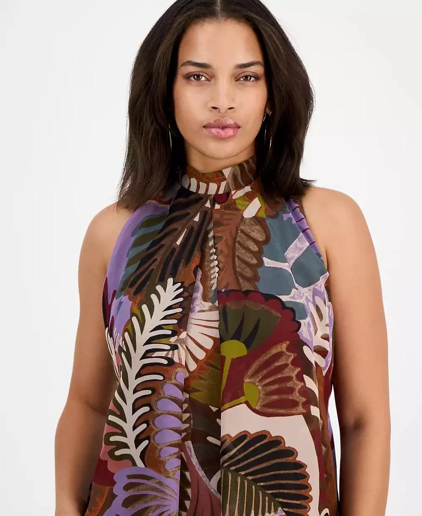 Robbie Bee Petite Printed Mock-Neck Shift Dress 4