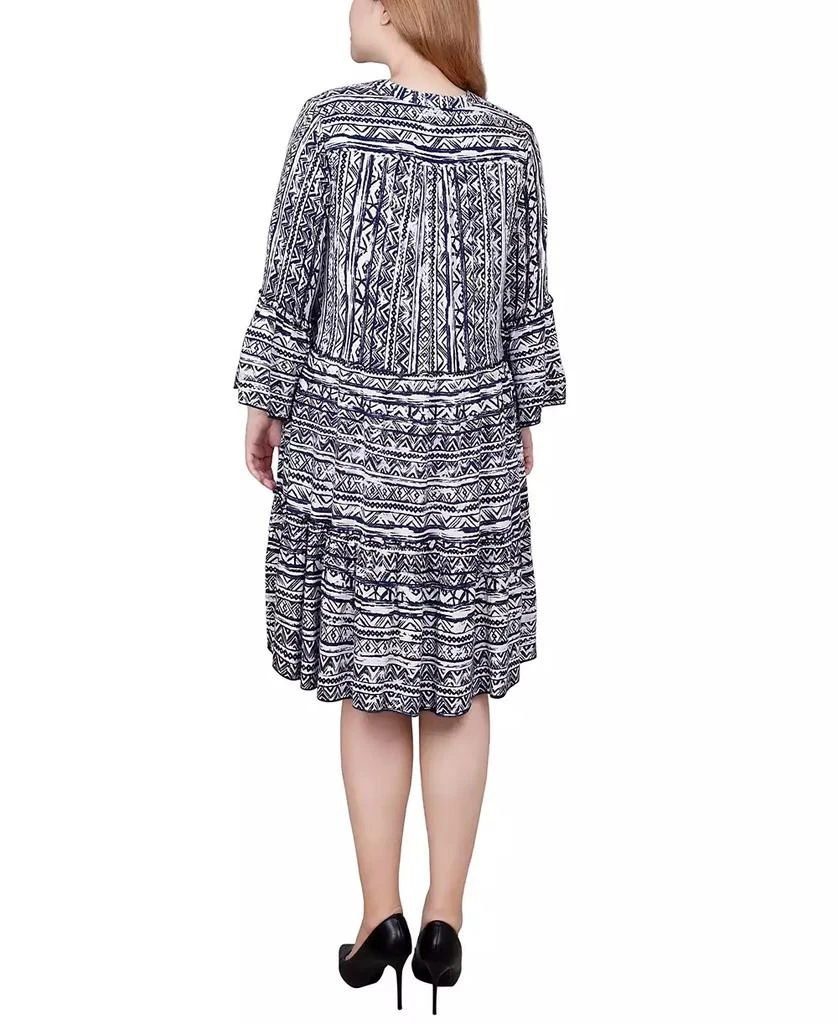 NY Collection Petite 3/4 Sleeve Tiered Dress 6