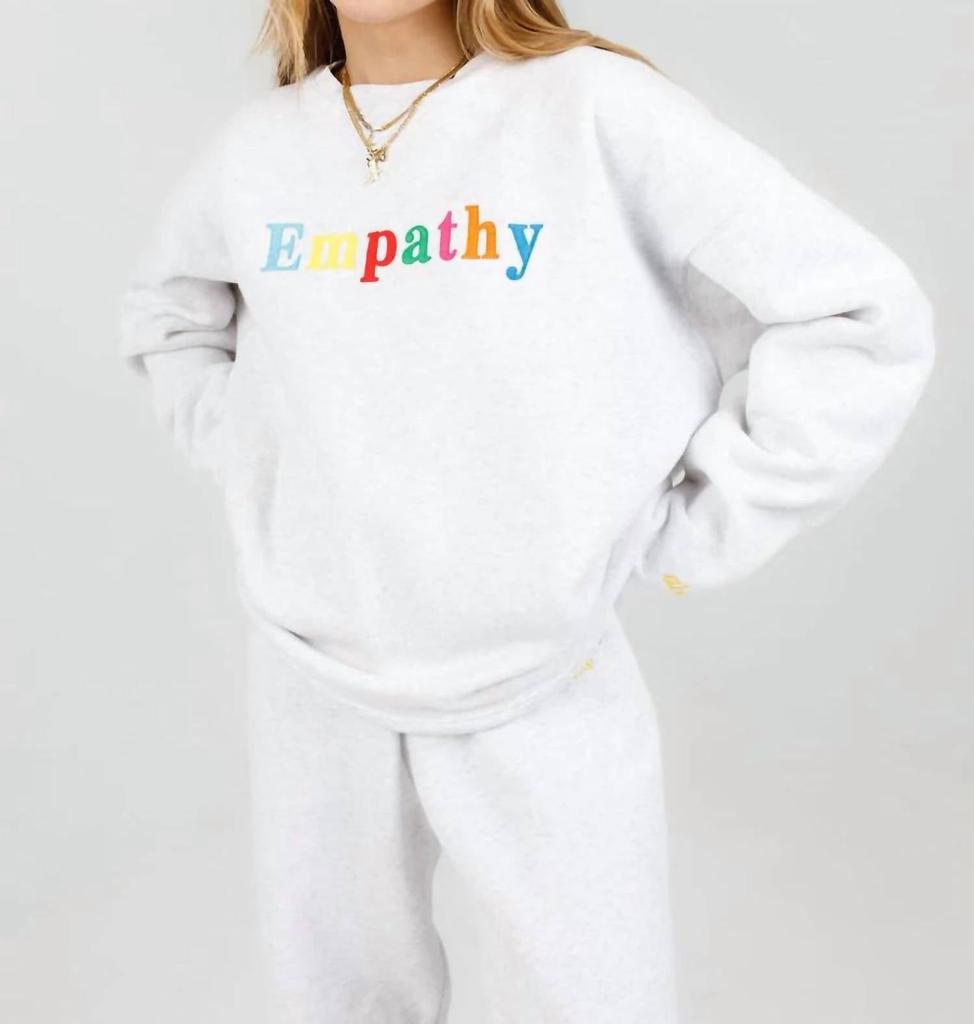 The Mayfair Group Empathy Crewneck In Heather Grey