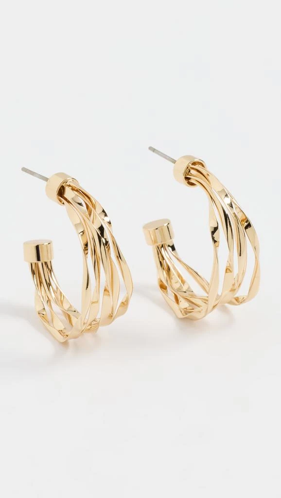 Argento Vivo Post Twisted Lay Hoops 1