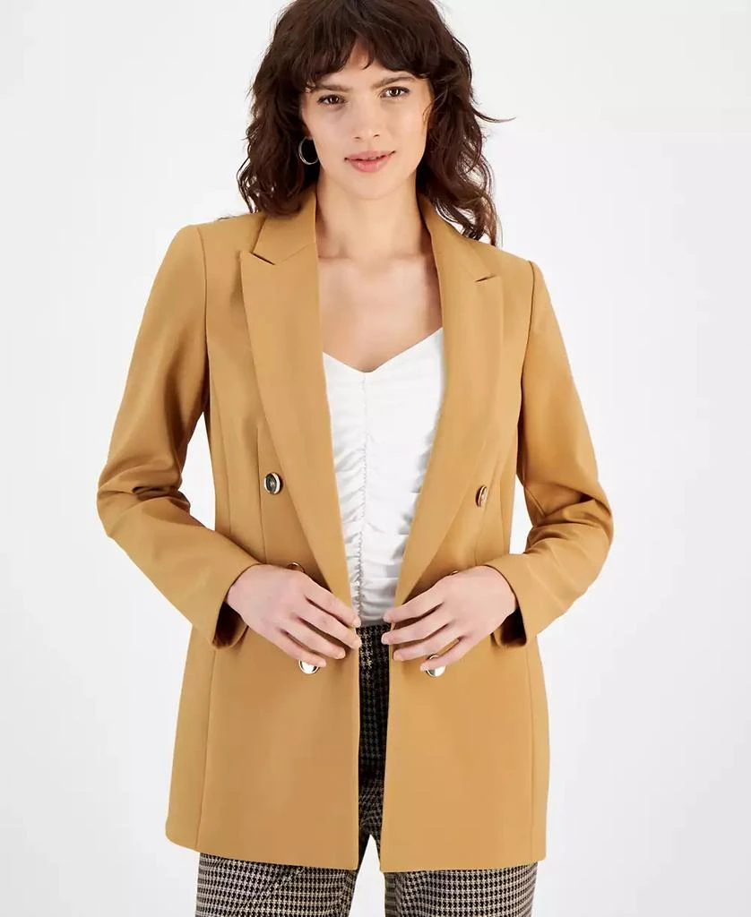 Bar III Women's Peak-Lapel Open-Front Long-Sleeve Blazer, Created for Macy's 1