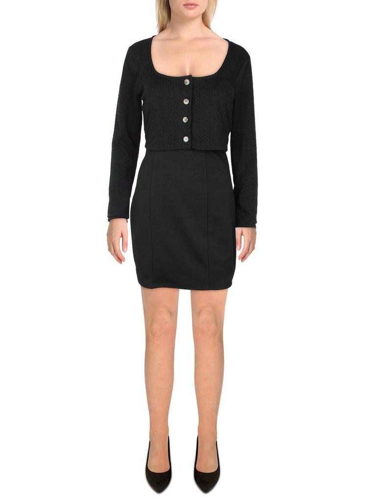 Ultra Flirt Juniors Womens Knit Crop Bolero