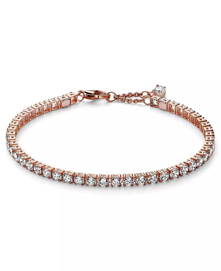 PANDORA Cubic Zirconia 14K Rose Gold-Plated Sparkling Tennis Bracelet