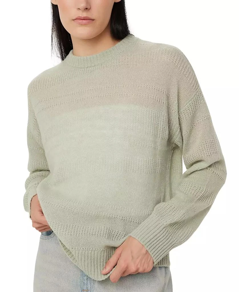 Frank And Oak Women's Openknit Stripe Crewneck Long-Sleeve Sweater 1