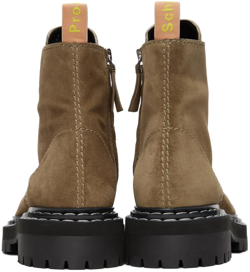 Proenza Schouler Taupe Lug Sole Combat Boots 2