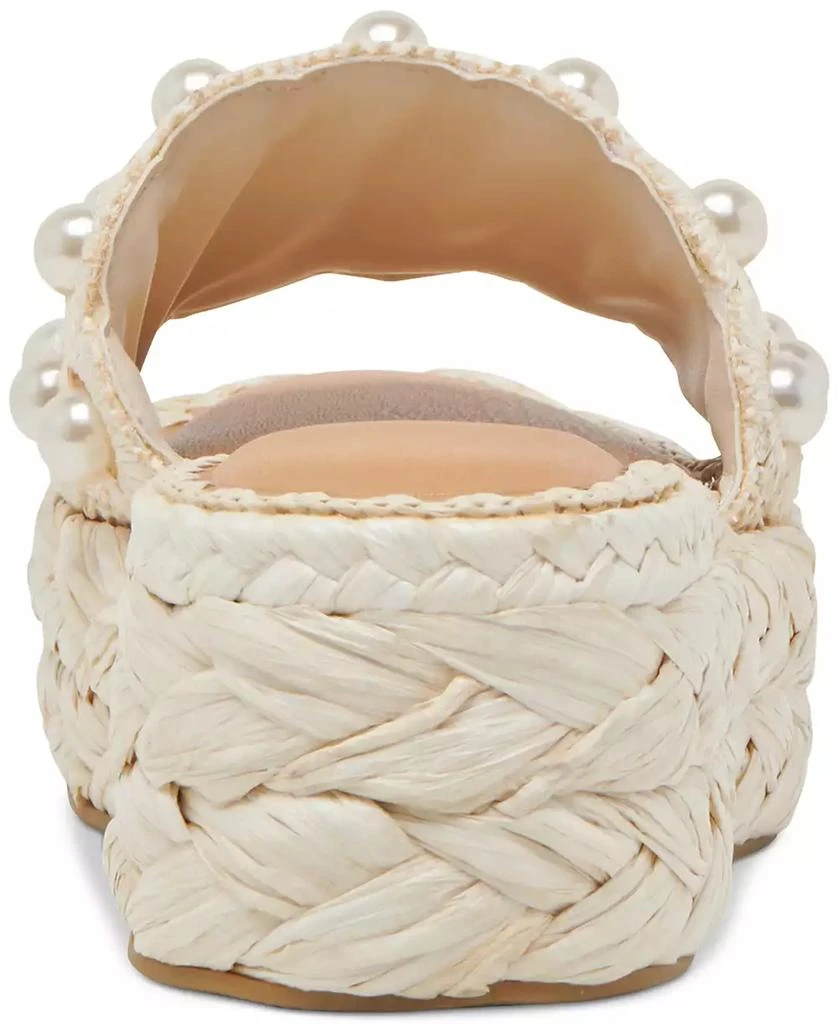 Dolce Vita Women's Caper Pearl Raffia Woven Footbed Sandals 3