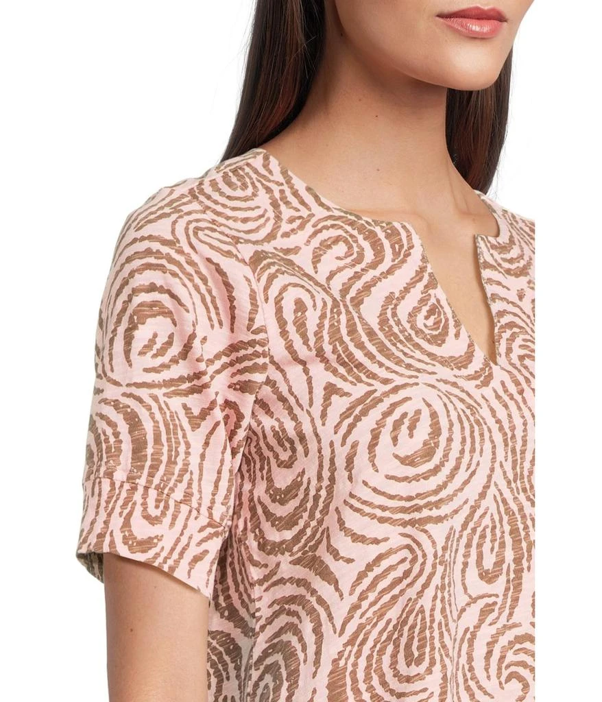 Mod-o-doc Half Sleeve Split Neck Tee 4