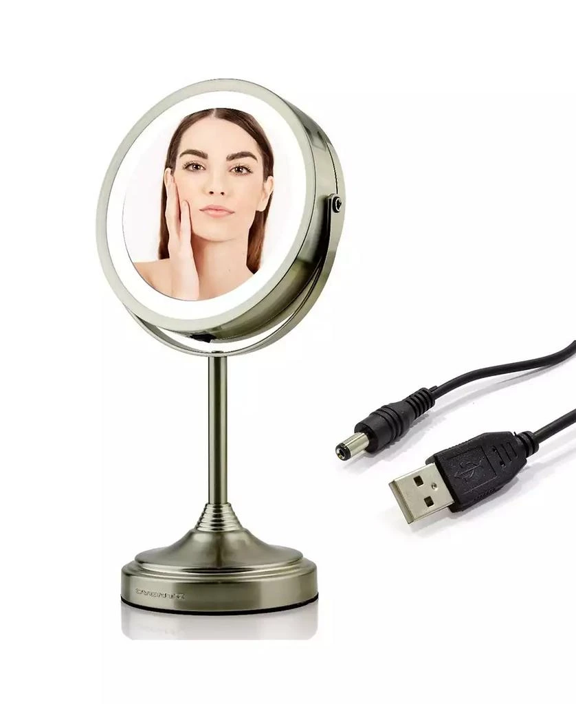 OVENTE 7" Dual Sided Tabletop Makeup Mirror with LED 1