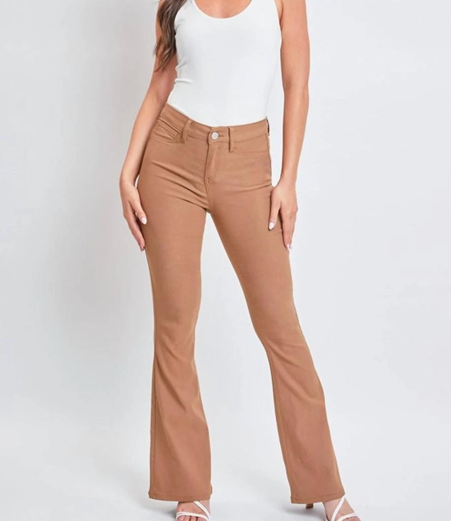 YMI Hyperstretch High Rise Flare Jean In Almond 1
