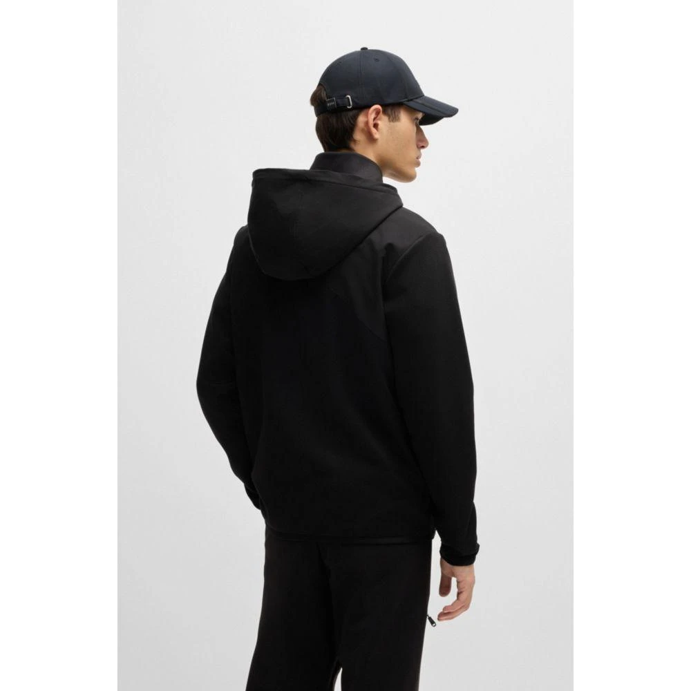 Hugo Boss Bonded-fleece zip-up hoodie with logo detail 4