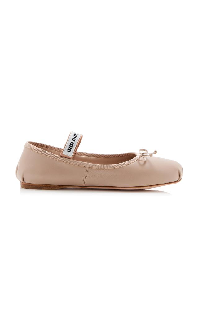 Miu Miu Miu Miu Bow-Detailed Slip-On Satin Ballerina Shoes