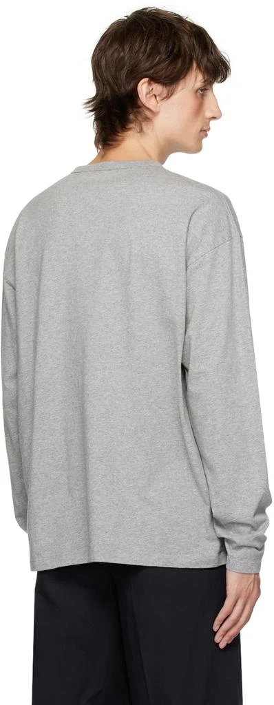 Maison Kitsune Gray Fox Head Long Sleeve T-Shirt 3