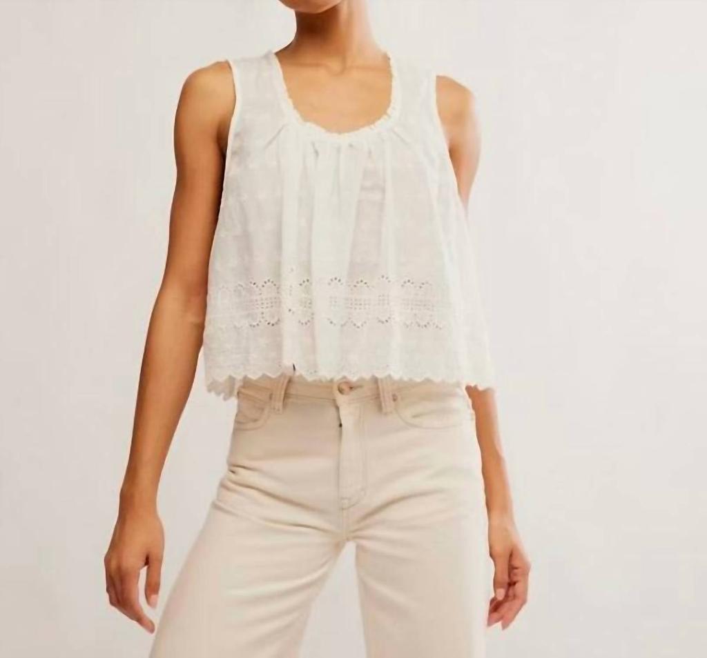Free People Free People - Marina Eyelet Tank Top