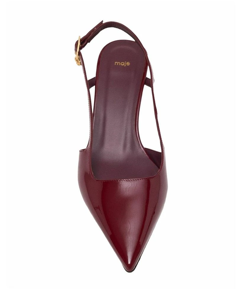 Maje Women's Patent Leather Slingback Pumps 2