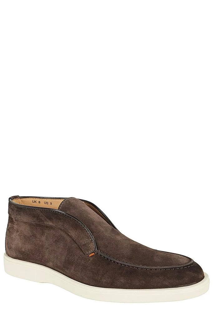 Santoni Slip-On Dark Brown Suede Shoes 2