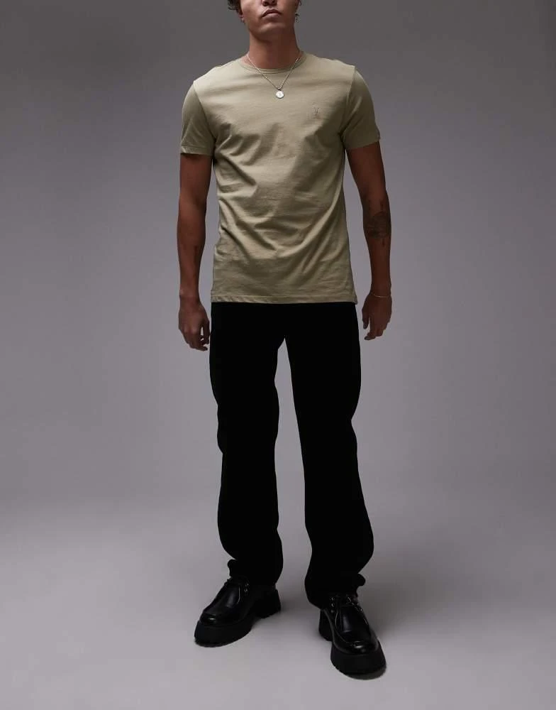 ALL SAINTS AllSaints Tonic crew t-shirt 3-pack in white brown green 3