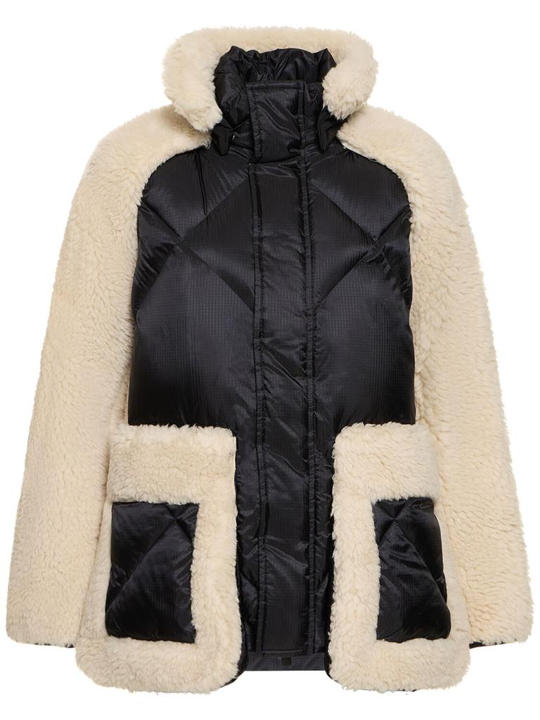 SACAI Faux Shearling & Quilted Nylon Jacket