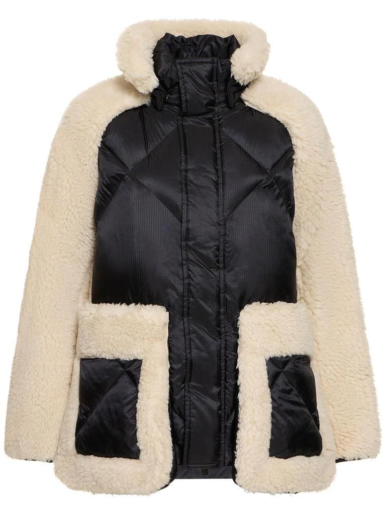 SACAI Faux Shearling & Quilted Nylon Jacket 1