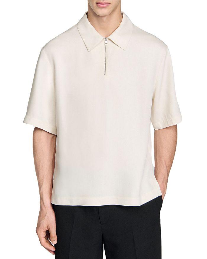 Sandro Quarter Zip Polo Shirt