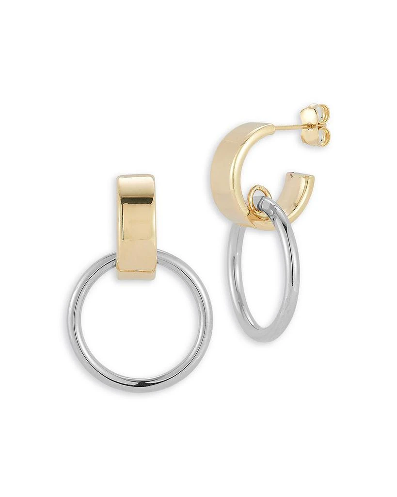 Alberto Amati 14K White & Yellow Gold Circle Drop Link Earrings 1