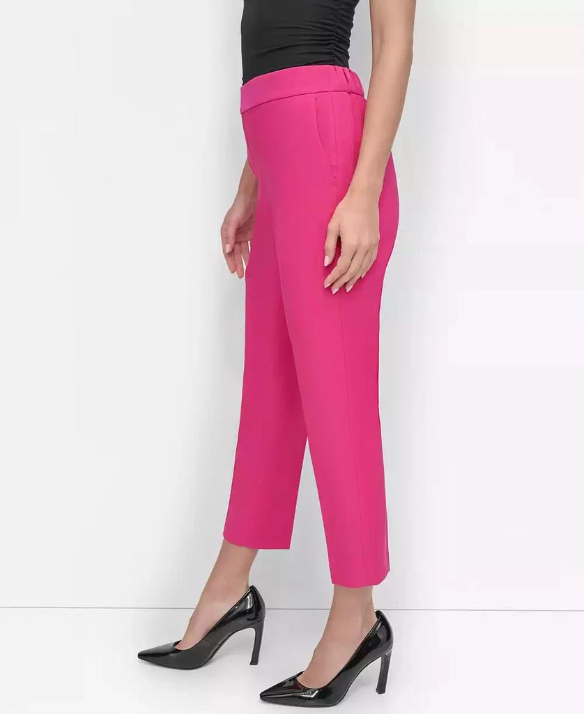 DKNY Petite High Rise Cropped Pull-On Pants 3