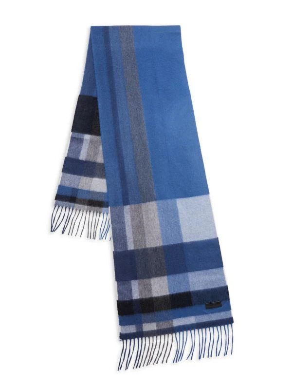 Bruno Magli Plaid Cashmere Scarf 2