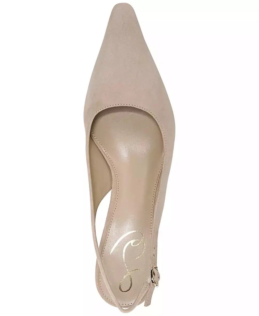 Sam Edelman Bianka Kitten-Heel Leather Slingback Pumps 4