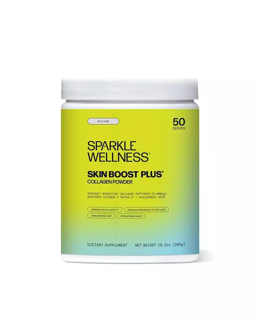 Sparkle Wellness Skin Boost Plus [50-Serves] | Collagen Powder Supplement with VERISOL Bioactive Hydrolyzed Collagen Peptides, Vitamin C 
Hyaluronic Acid