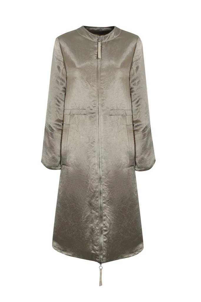 Max Mara Piroga Bomber Jacket In Acetate Satin 1