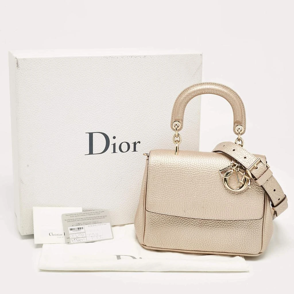 Dior Dior Bronze Leather Mini Be Dior Top Handle Bag 24