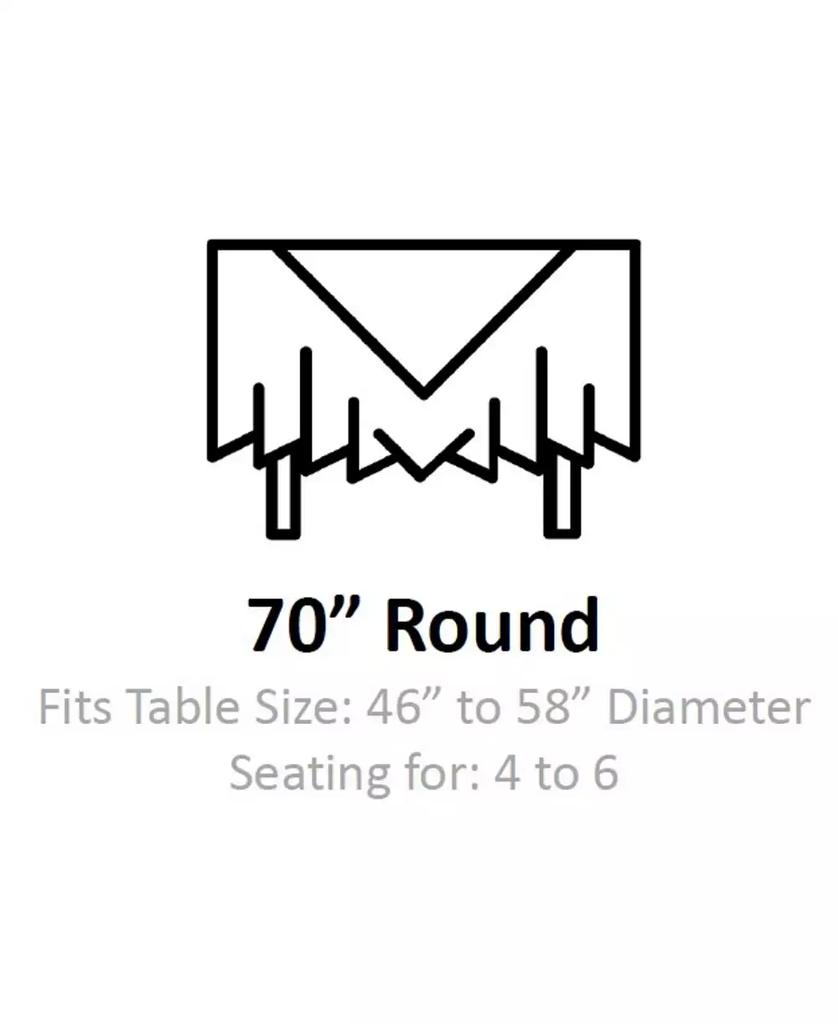 Design Imports Damask Tablecloth 70" Round