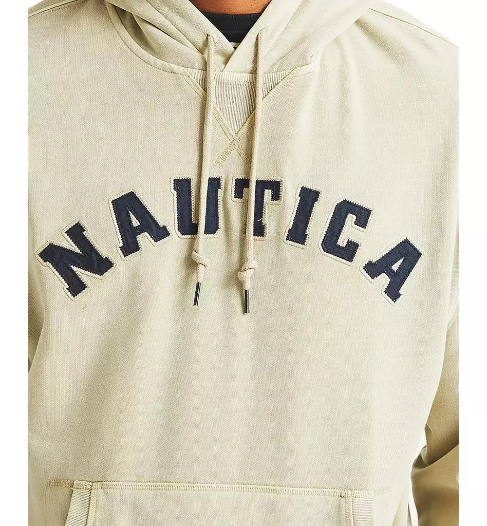 Nautica Men's Relaxed Fit Garment Dyed Terry Logo Hoodie 3
