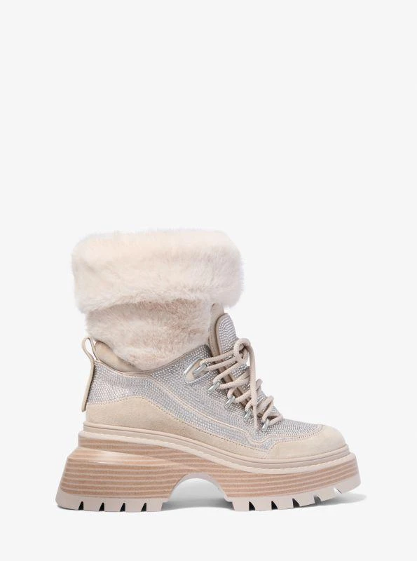 Michael Kors Shiloh Embellished Mixed-Media Boot 2